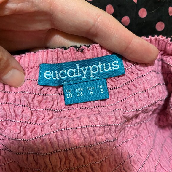 Rockabilly Black and Pink polkadot dress Size 6 - Picture 6 of 6